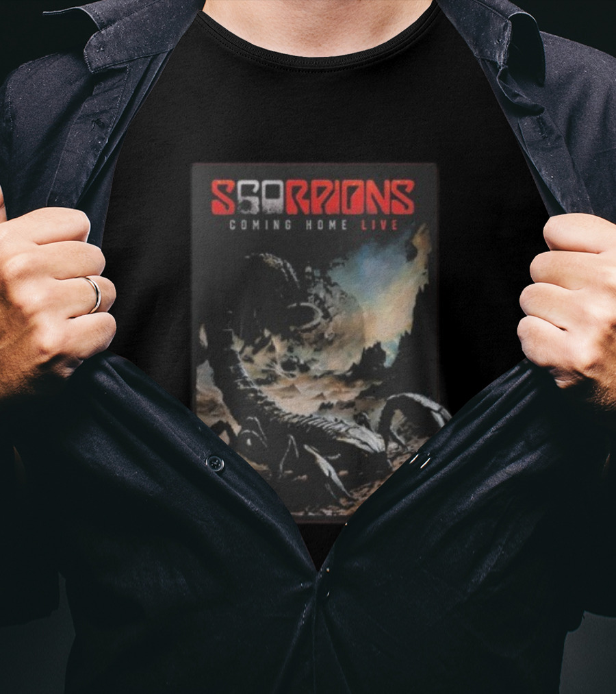 Scorpions Coming Home Live Cover 2025 2026 Vintage Concert Tour Merchandise T-Shirt