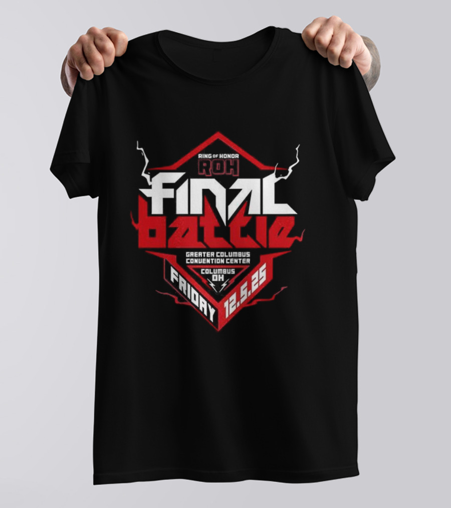 Ring Of Honor ROH Final Battle 12.13.25 Event Promotion T-Shirt
