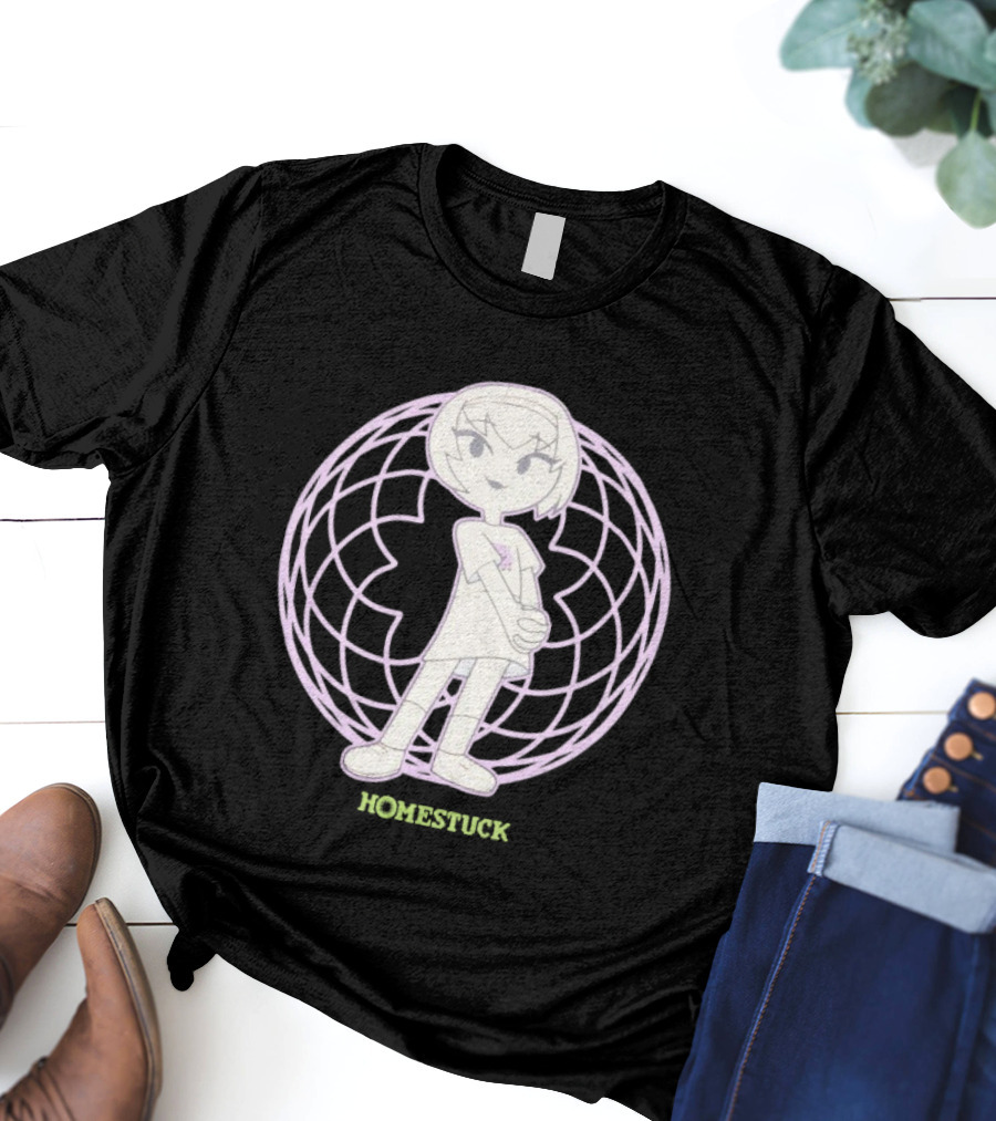 Homestuck Rose Character In Purple Globe Background T-Shirt