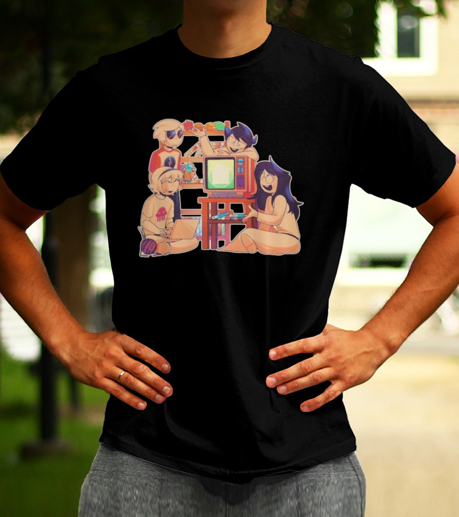 VHS Dubs AV Club Project Retro TV Anime Characters T-Shirt