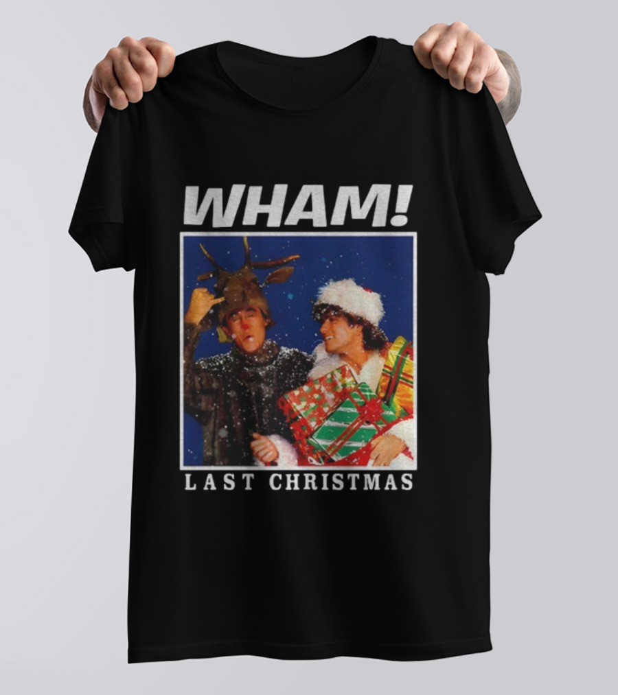 WHAM George Michael Last Christmas Vintage Holiday Scene T-Shirt