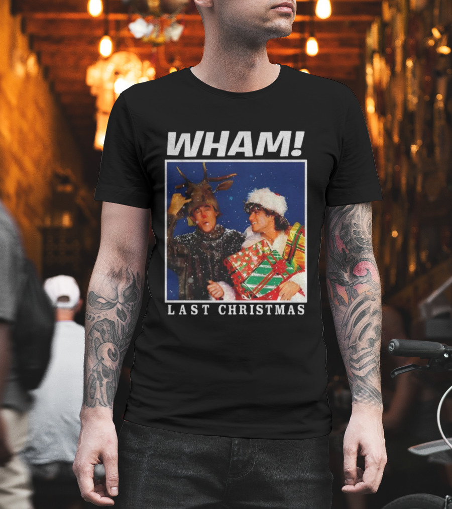 WHAM George Michael Last Christmas Vintage Holiday Scene T-Shirt