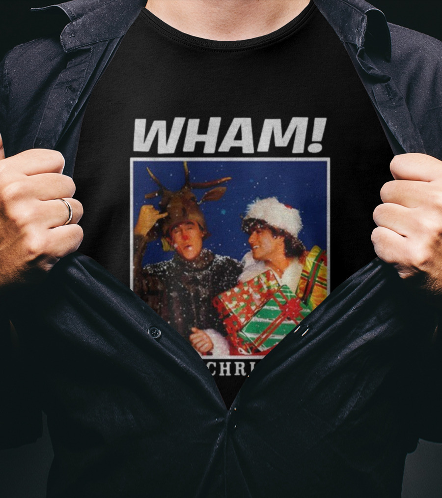 WHAM George Michael Last Christmas Vintage Holiday Scene T-Shirt