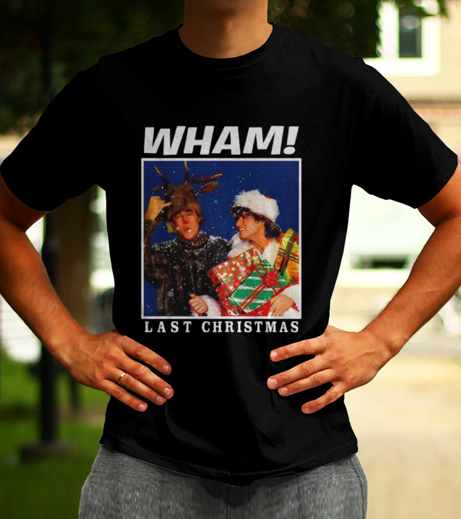 WHAM George Michael Last Christmas Vintage Holiday Scene T-Shirt