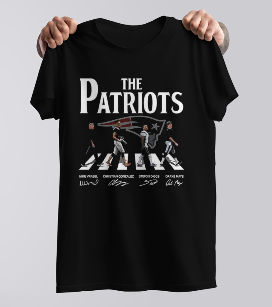 The Patriots New England Abbey Road Signatures Edition T-Shirt