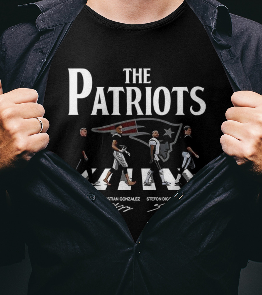 The Patriots New England Abbey Road Signatures Edition T-Shirt