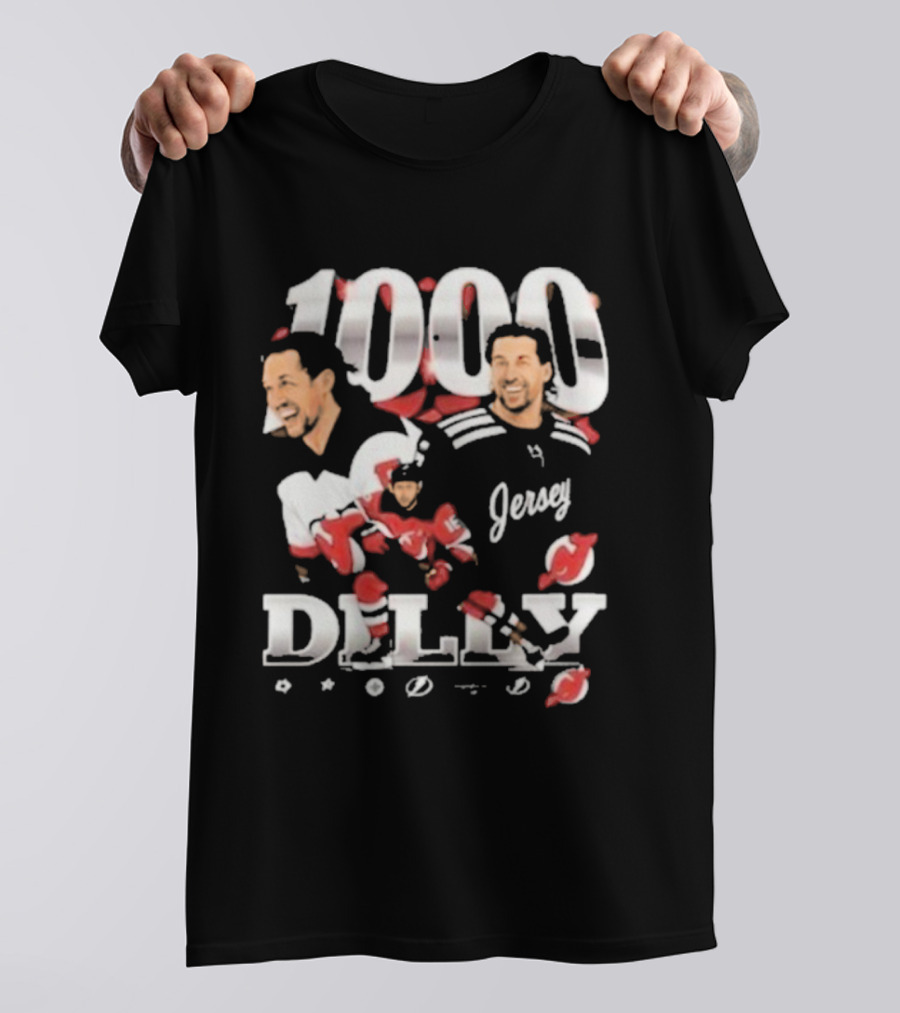 1000 Games Travis Zajac New Jersey Devils T-Shirt