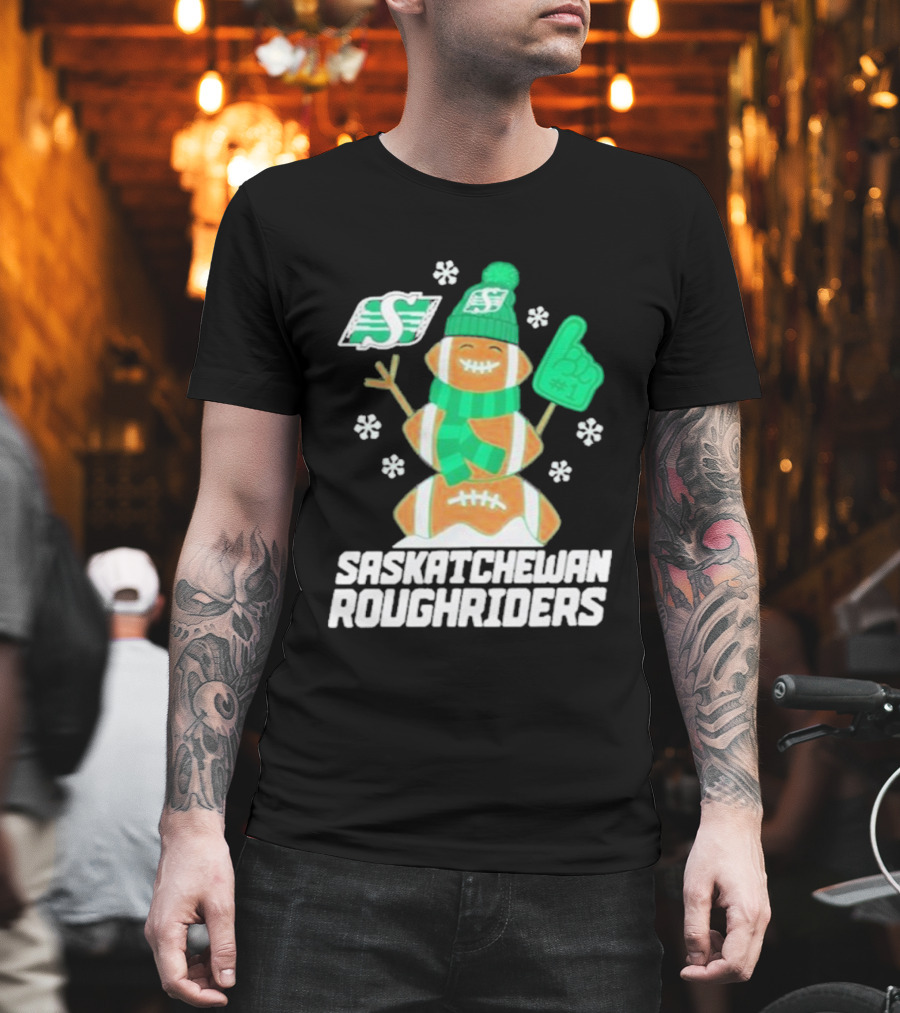 Saskatchewan Roughriders Rider Snowman Christmas Sweater Football Holiday Fan Gear T-Shirt