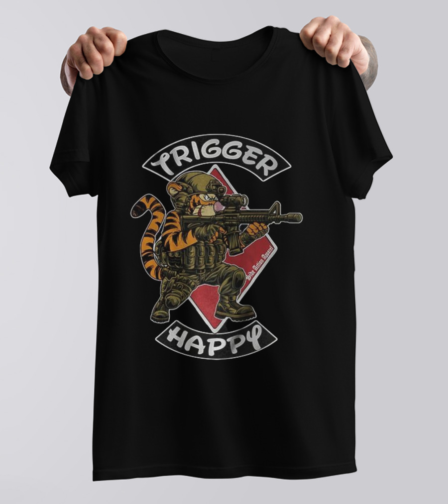 Trigger Happy Tigger Soldier Rifle 9th Infantry Division T-Shirt