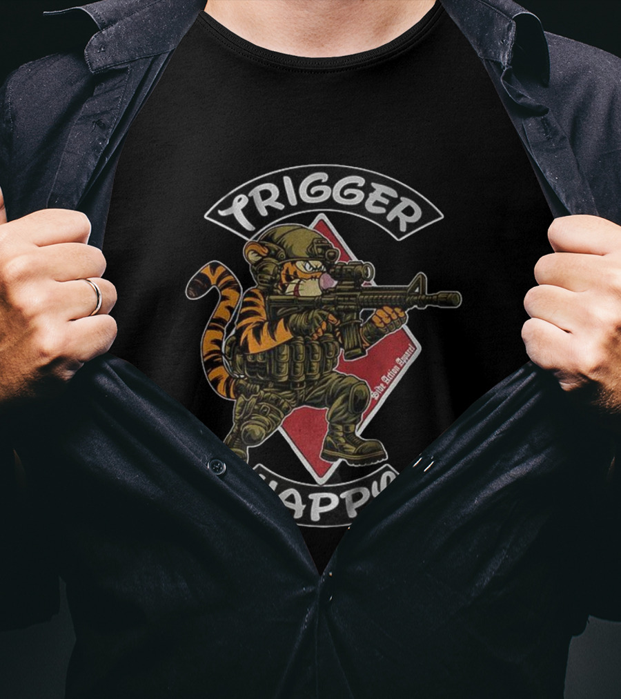 Trigger Happy Tigger Soldier Rifle 9th Infantry Division T-Shirt