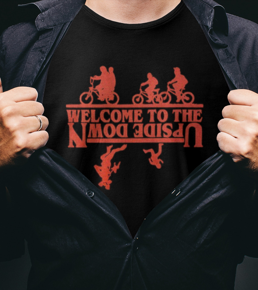 Stranger Things Welcome To The Upside Down Mode Bike Adventure T-Shirt