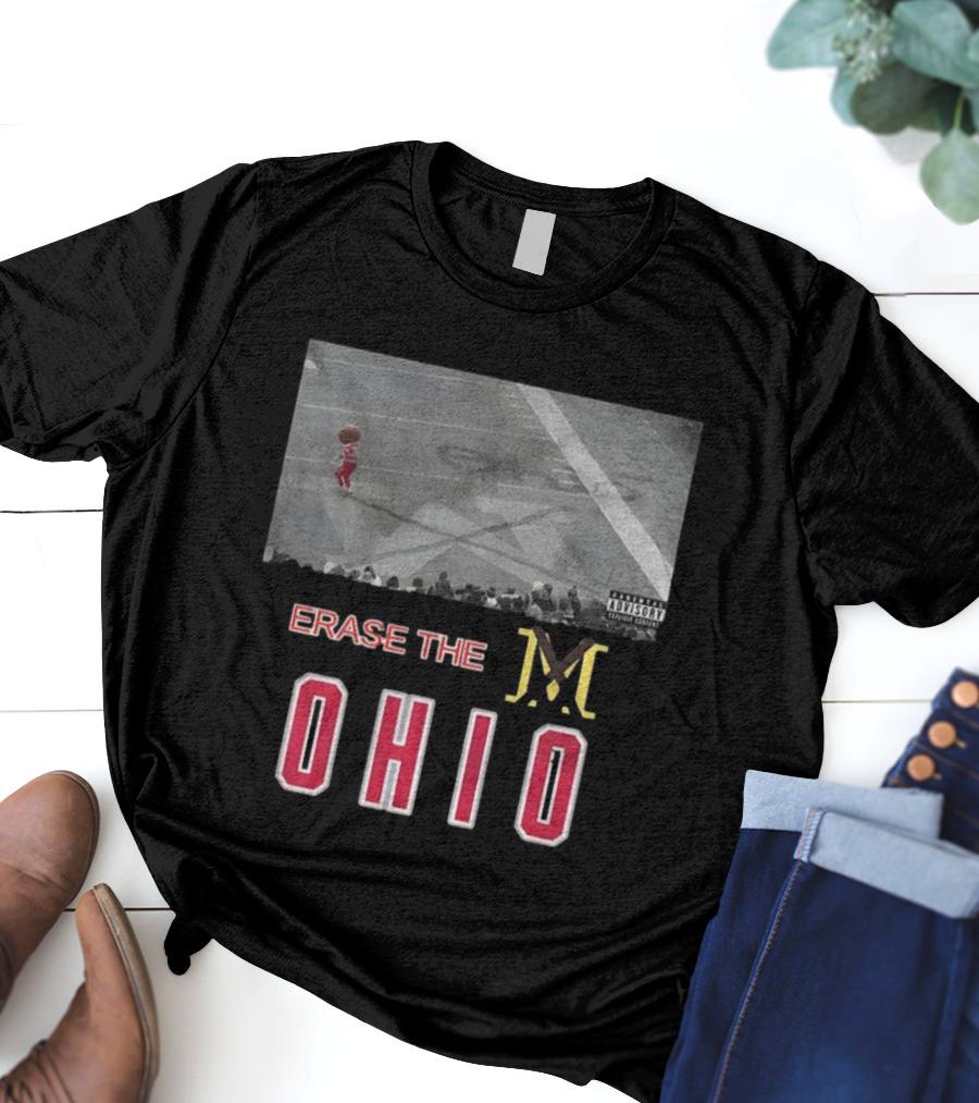 Erase The Ohio State Brutus Parental Advisory Game Day Ohio Snow T-Shirt