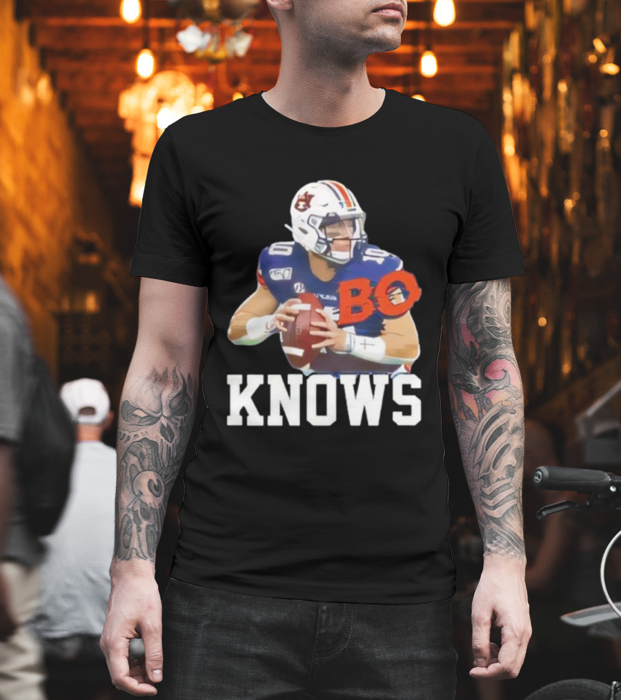 Bo Knows Bo Nix College Football Fan Auburn Tigers Parody T-Shirt
