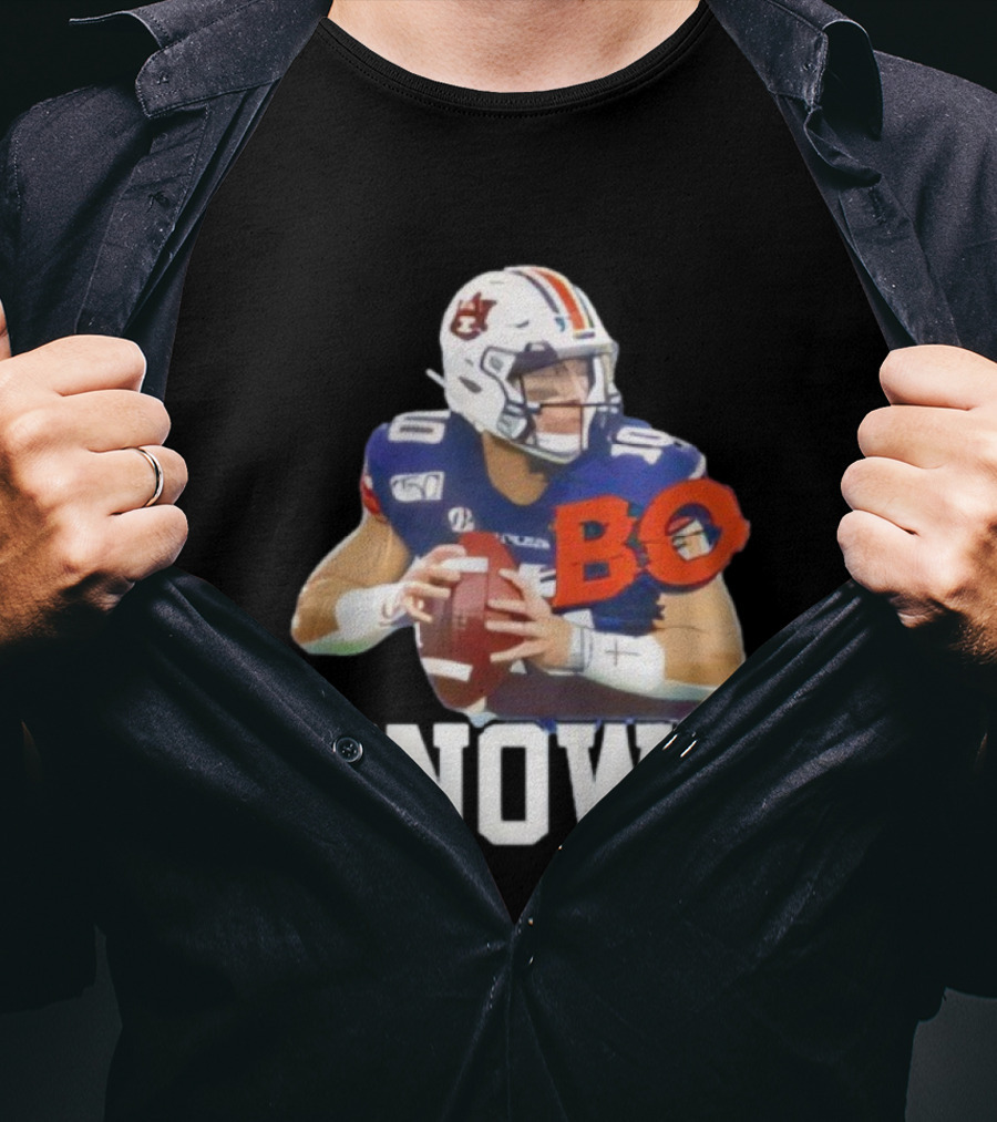 Bo Knows Bo Nix College Football Fan Auburn Tigers Parody T-Shirt