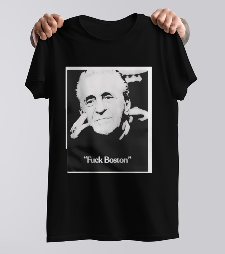 Pat Riley Portrait With 'Fuck Boston' Text T-Shirt