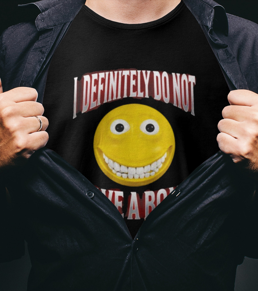 I Definitely Do Not Have A Bomb Yellow Smiley Face T-Shirt