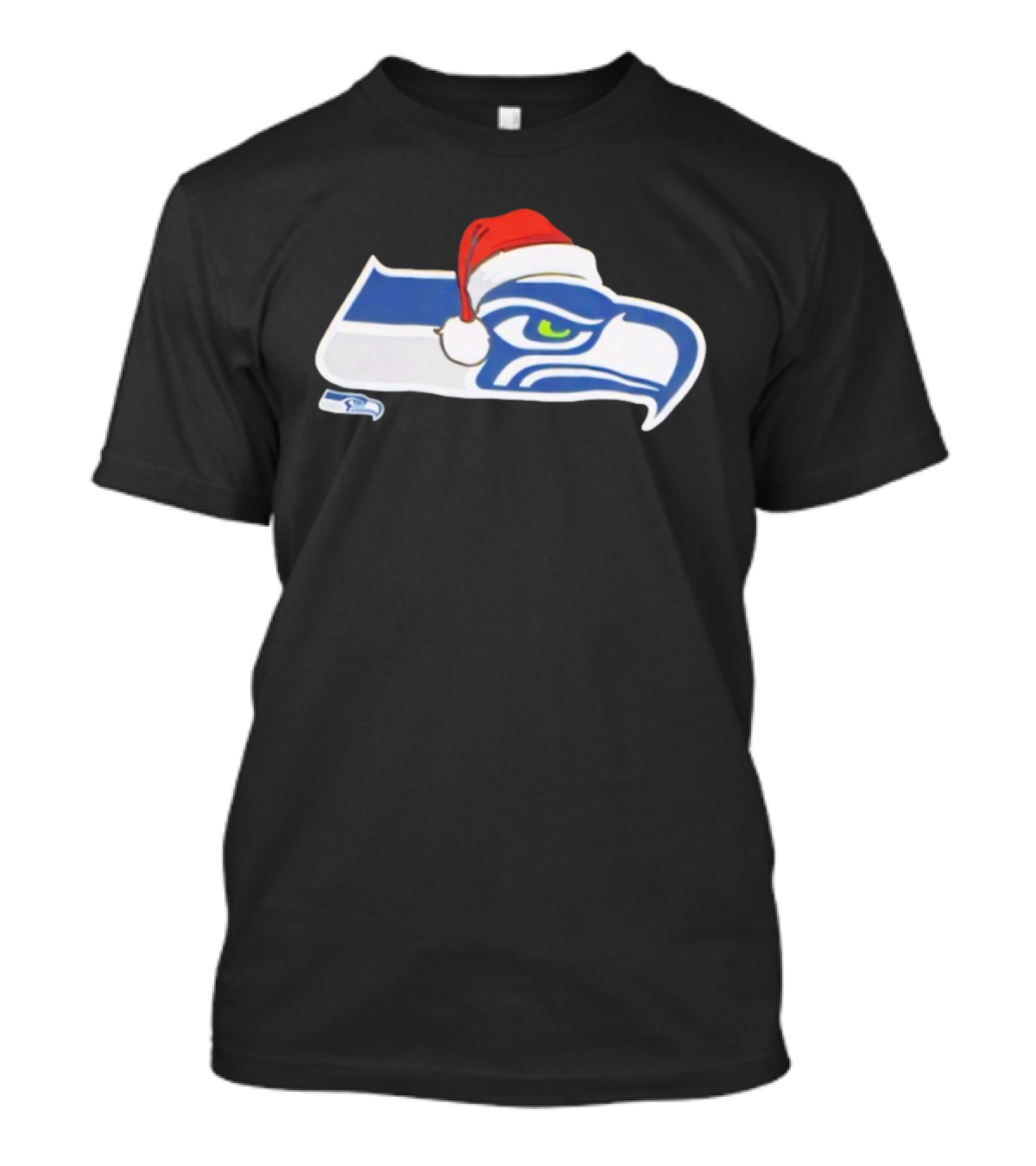Seattle Seahawks Santa Hat Christmas Team Spirit T-Shirt