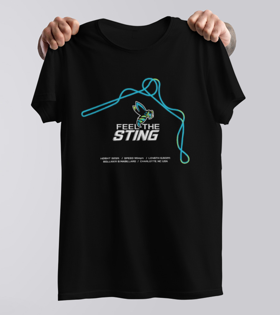 Charlotte Hornets Feel The Sting NBA Team Hornet T-Shirt