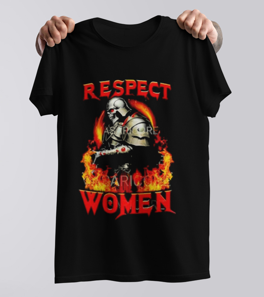 Respect Women Flaming Knight Valor T-Shirt