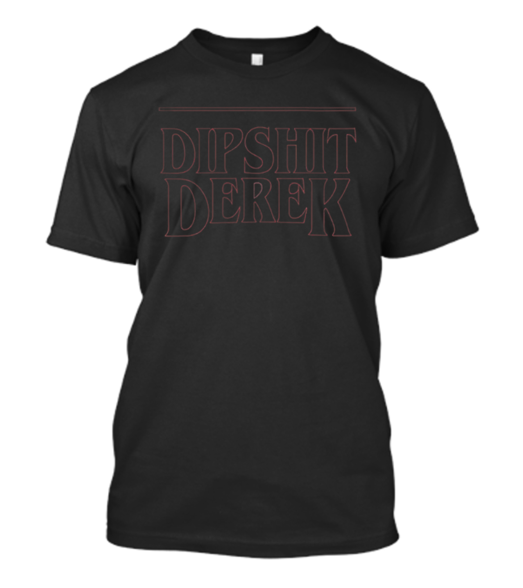 Dipshit Derek Stranger Things Parody Logo T-Shirt