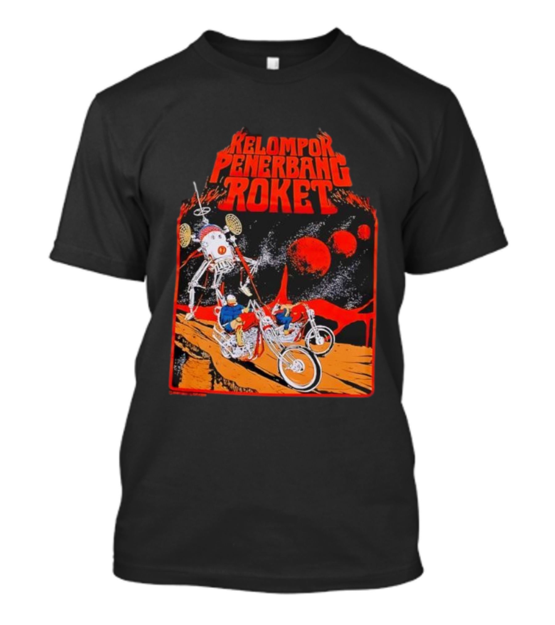 Kelompok Penerbang Roket Ride To Space Adventure On Motorbikes T-Shirt