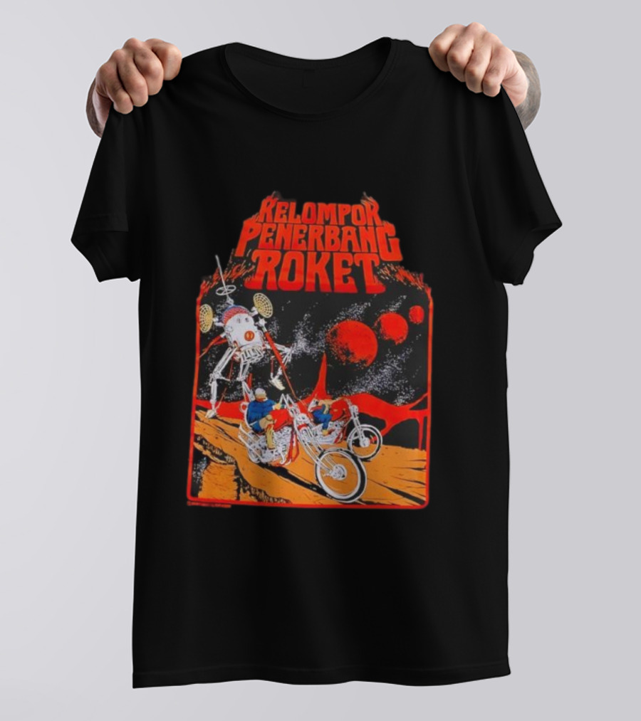 Kelompok Penerbang Roket Ride To Space Adventure On Motorbikes T-Shirt