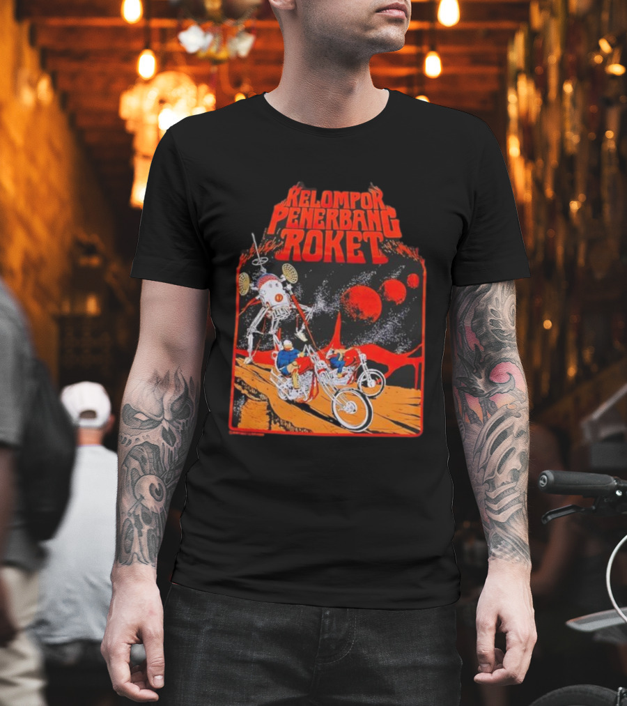 Kelompok Penerbang Roket Ride To Space Adventure On Motorbikes T-Shirt