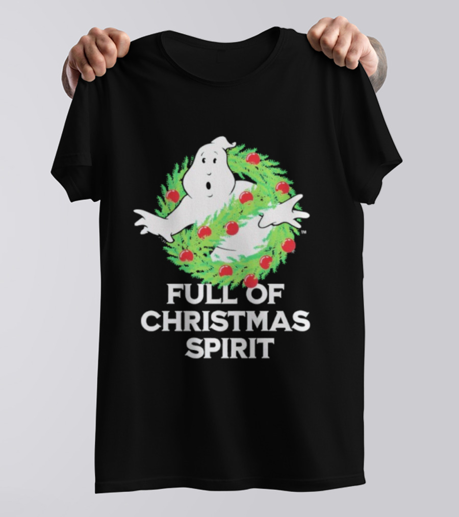 Ghostbusters Full Of Christmas Spirit Wreath T-Shirt