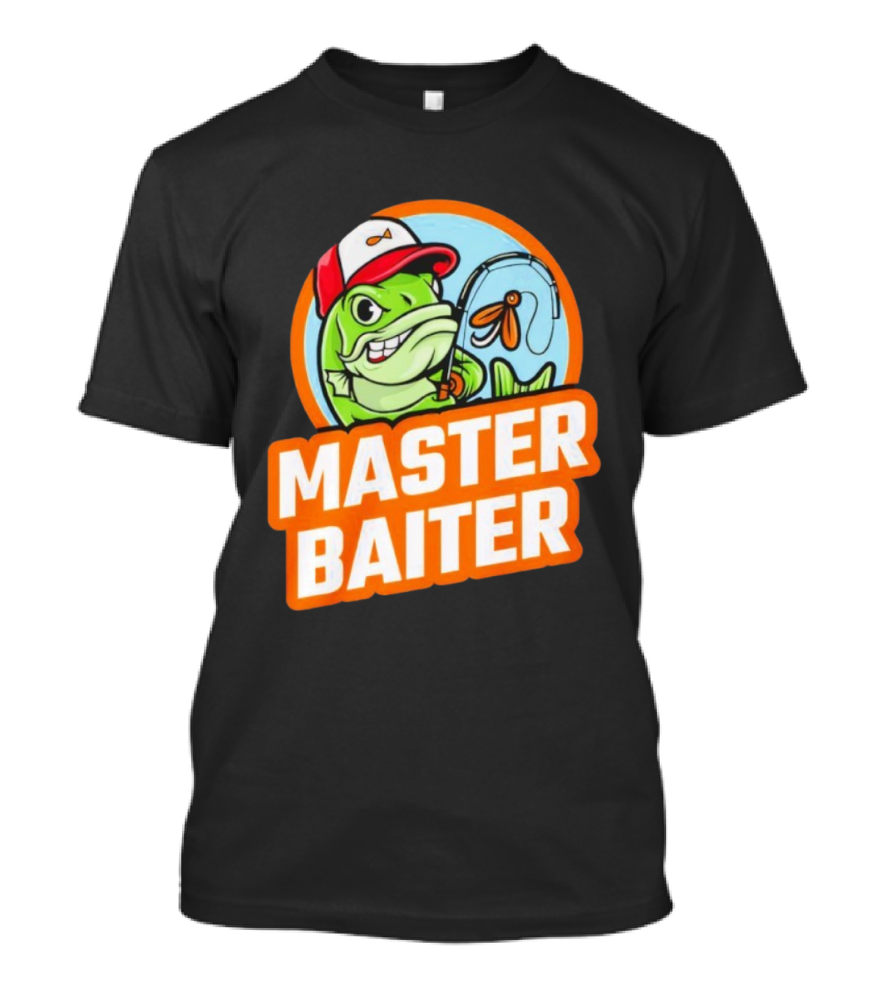 Master Baiter Fish Cartoon Fishing Humor T-Shirt