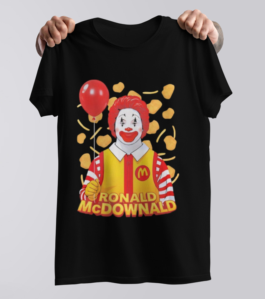 Ronald McDownald McDonald's Red Balloon And Nuggets Theme T-Shirt