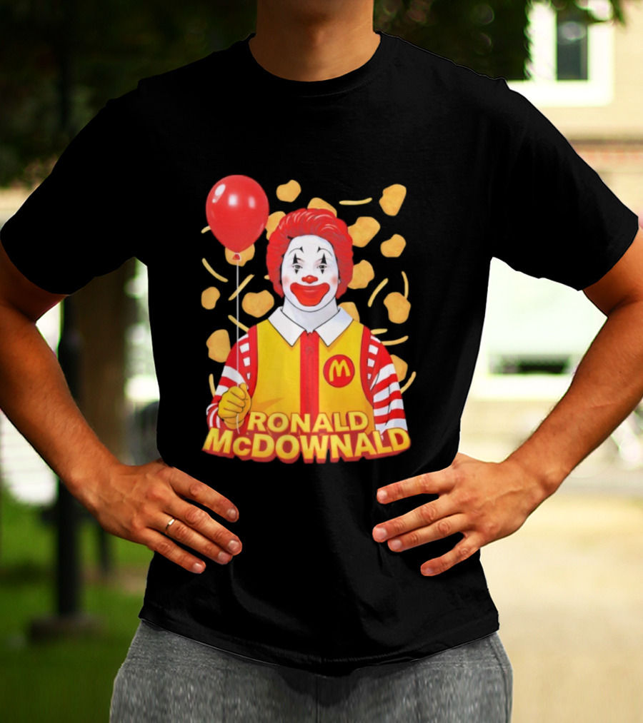 Ronald McDownald McDonald's Red Balloon And Nuggets Theme T-Shirt