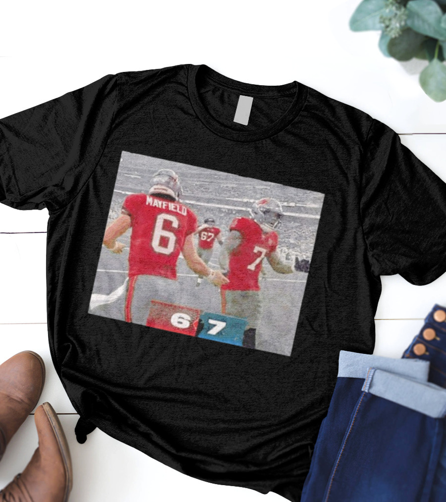 Tampa Bay Mayfield 6 And 7 Football Celebration T-Shirt