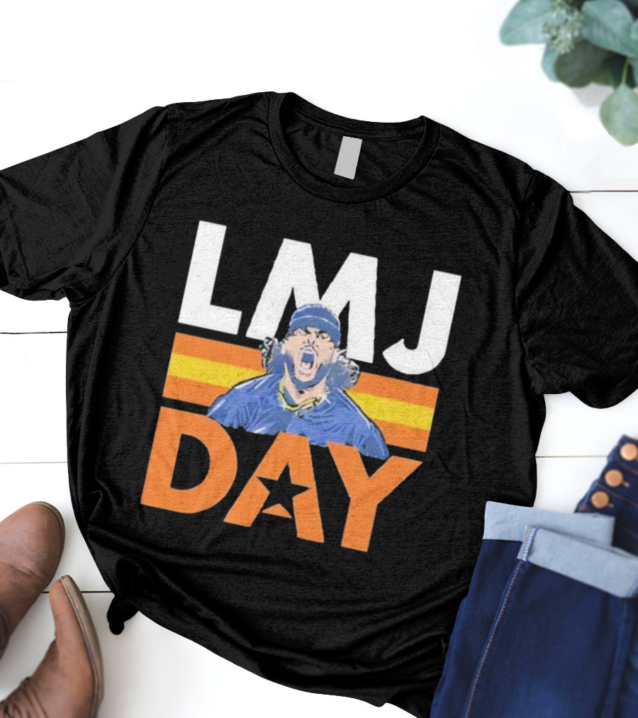 LMJ Day Lance McCullers Jr Bold Illustration With Star And Stripes T-Shirt
