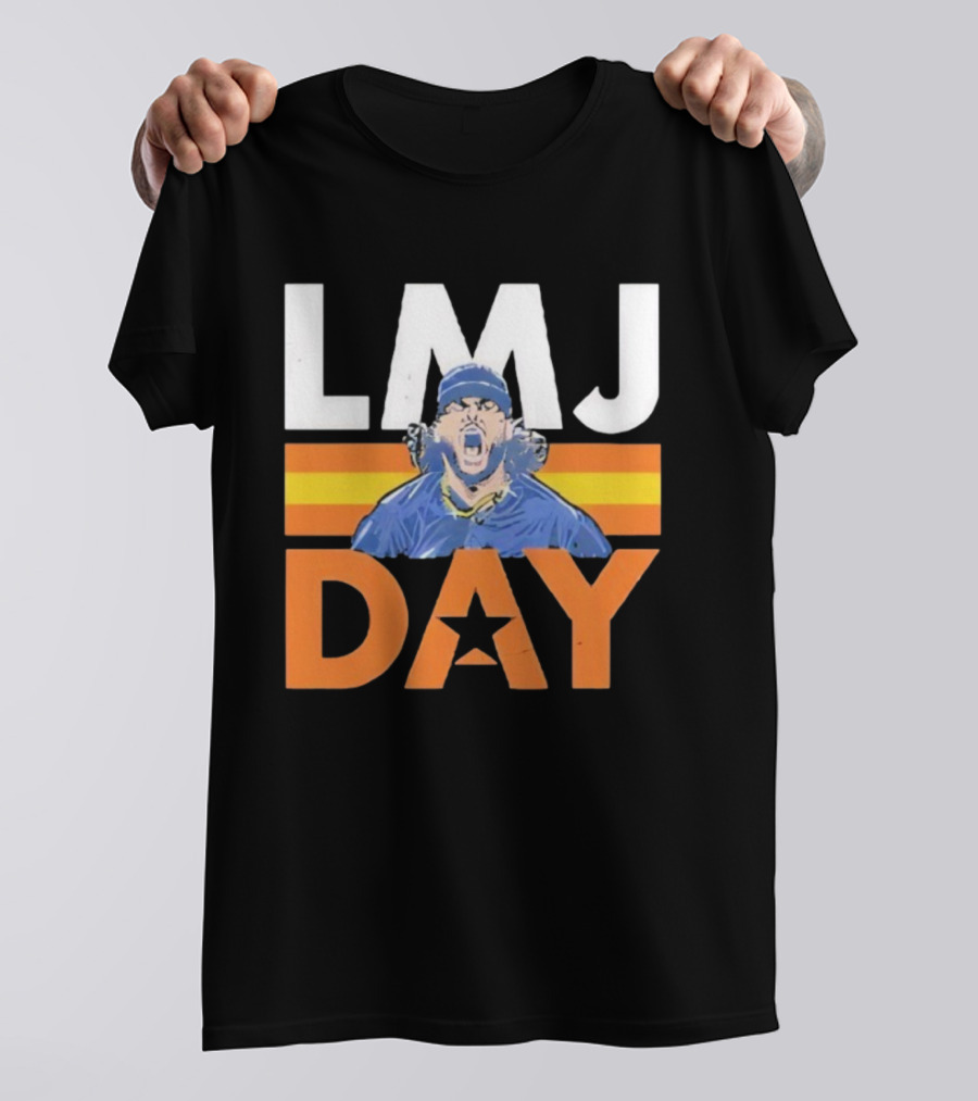 LMJ Day Lance McCullers Jr Bold Illustration With Star And Stripes T-Shirt