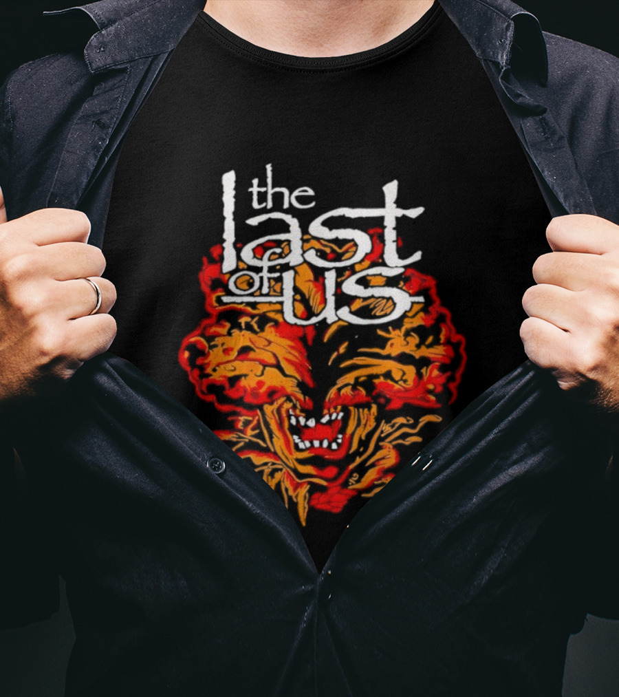 The Last Of Us Lamb Of God Fusion Fire Face Art T-Shirt