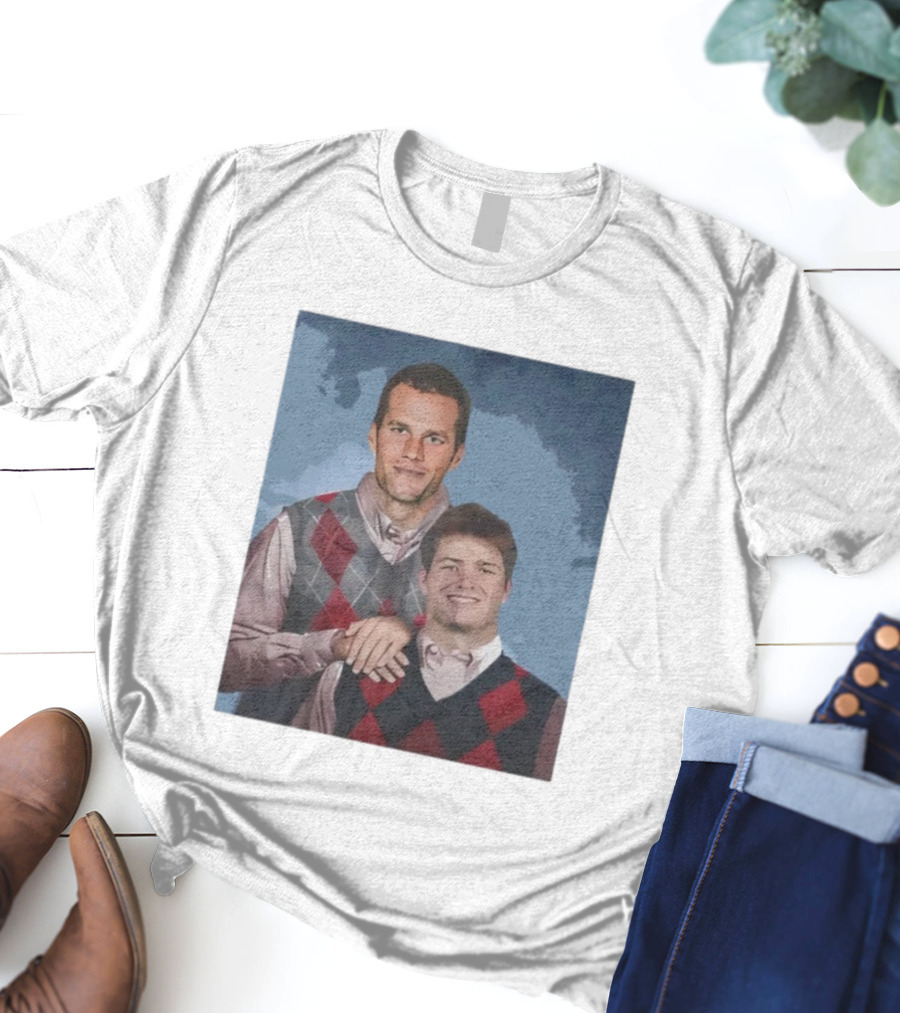 Brady And Maye Step Brothers Comedy Patriots Football Fan Collab T-Shirt