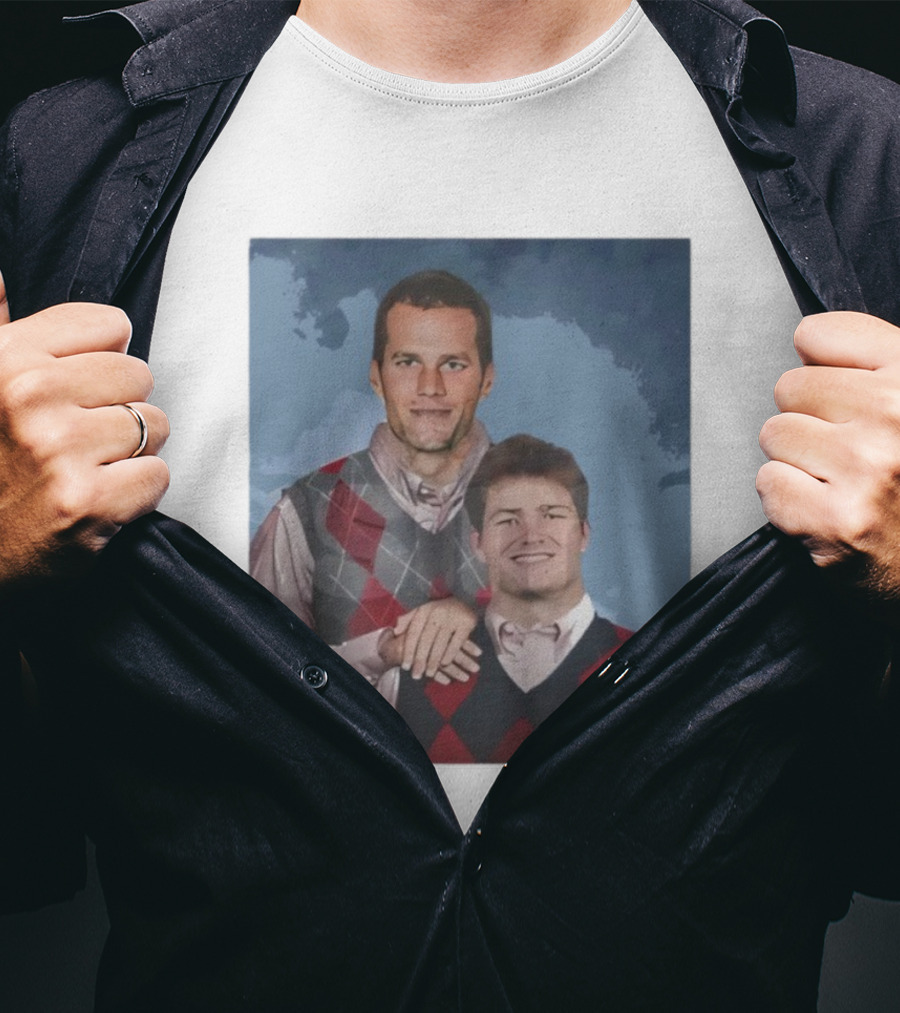 Brady And Maye Step Brothers Comedy Patriots Football Fan Collab T-Shirt