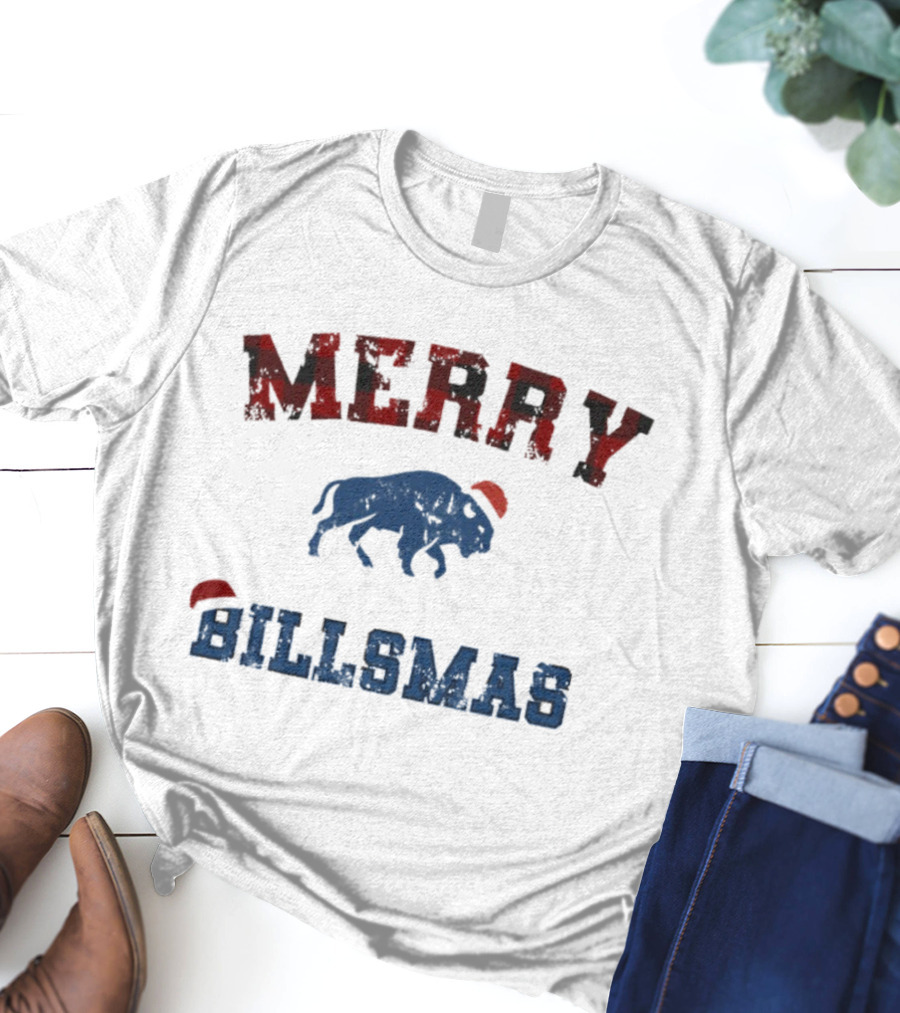 Buffalo Bills Merry Billsmas Holiday Celebration NFL Team Spirit T-Shirt