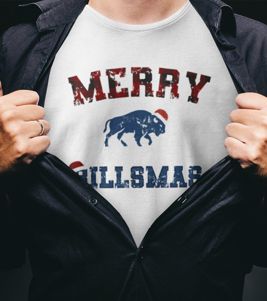 Buffalo Bills Merry Billsmas Holiday Celebration NFL Team Spirit T-Shirt
