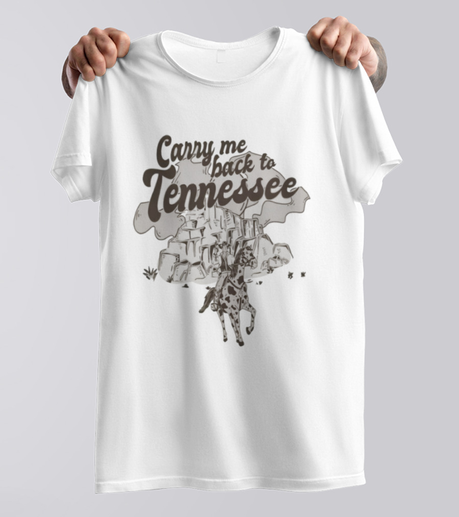 Carry Me Back To Tennessee Horse And Rider Retro Style T-Shirt