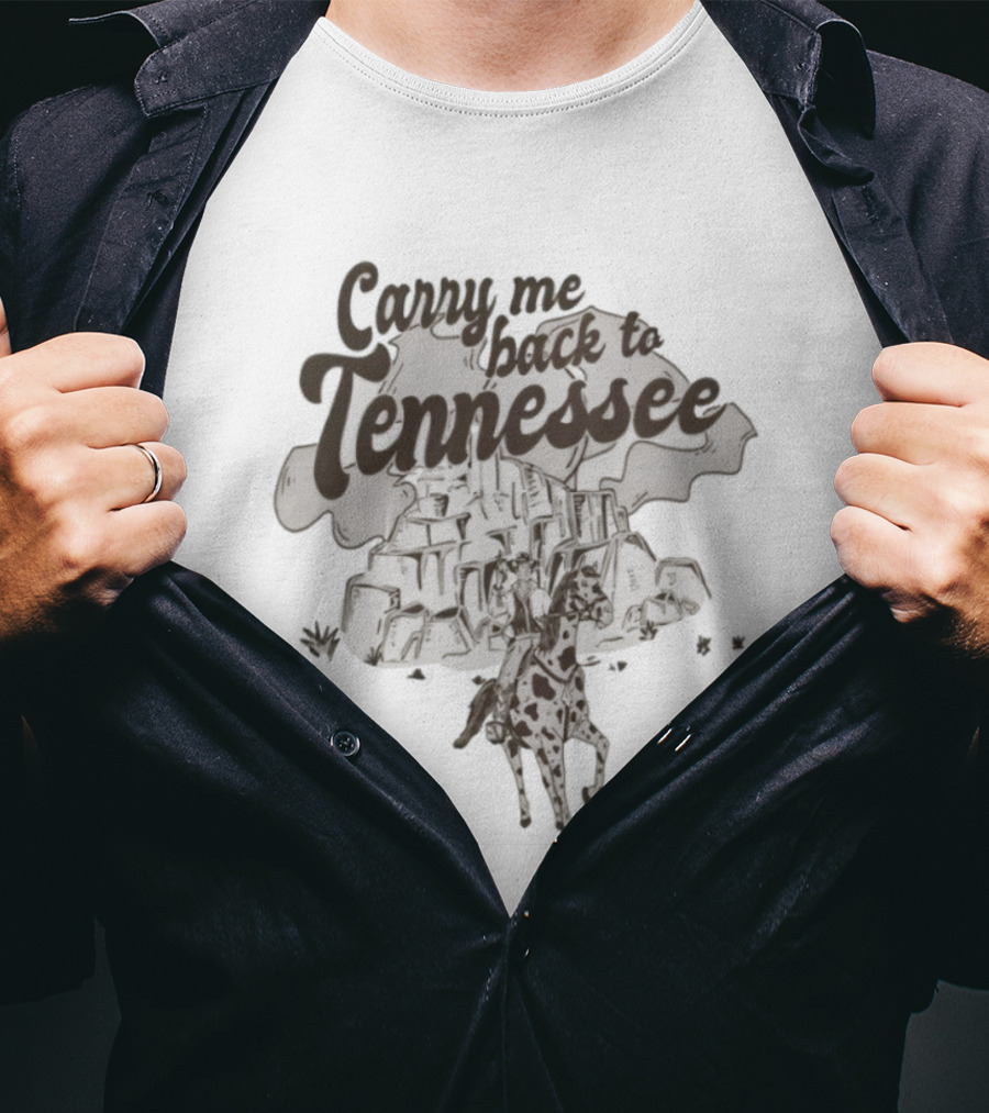 Carry Me Back To Tennessee Horse And Rider Retro Style T-Shirt