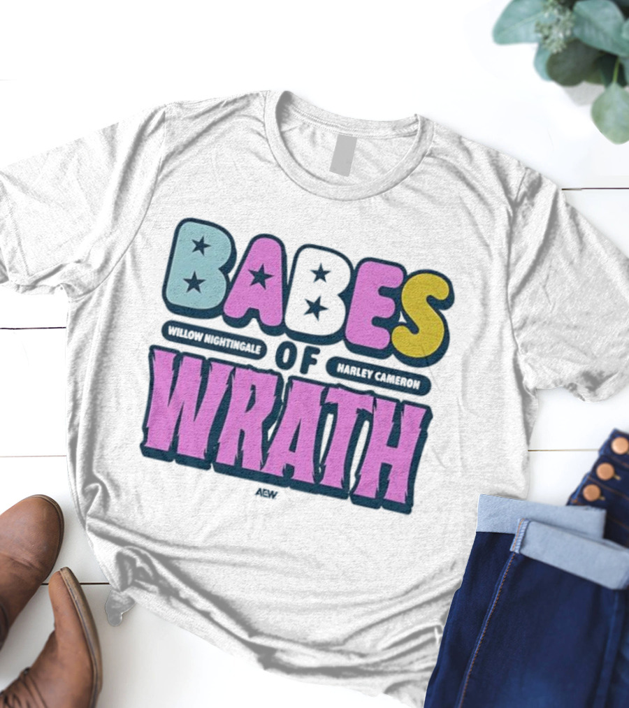 Babes Of Wrath Willow Nightingale Harley Cameron Stars T-Shirt