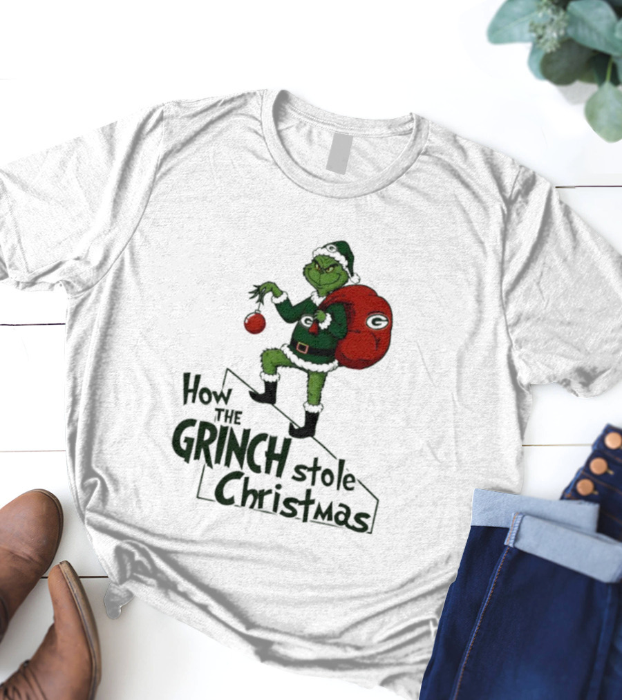Green Bay Packers How The Grinch Stole Christmas Holiday Sweater T-Shirt