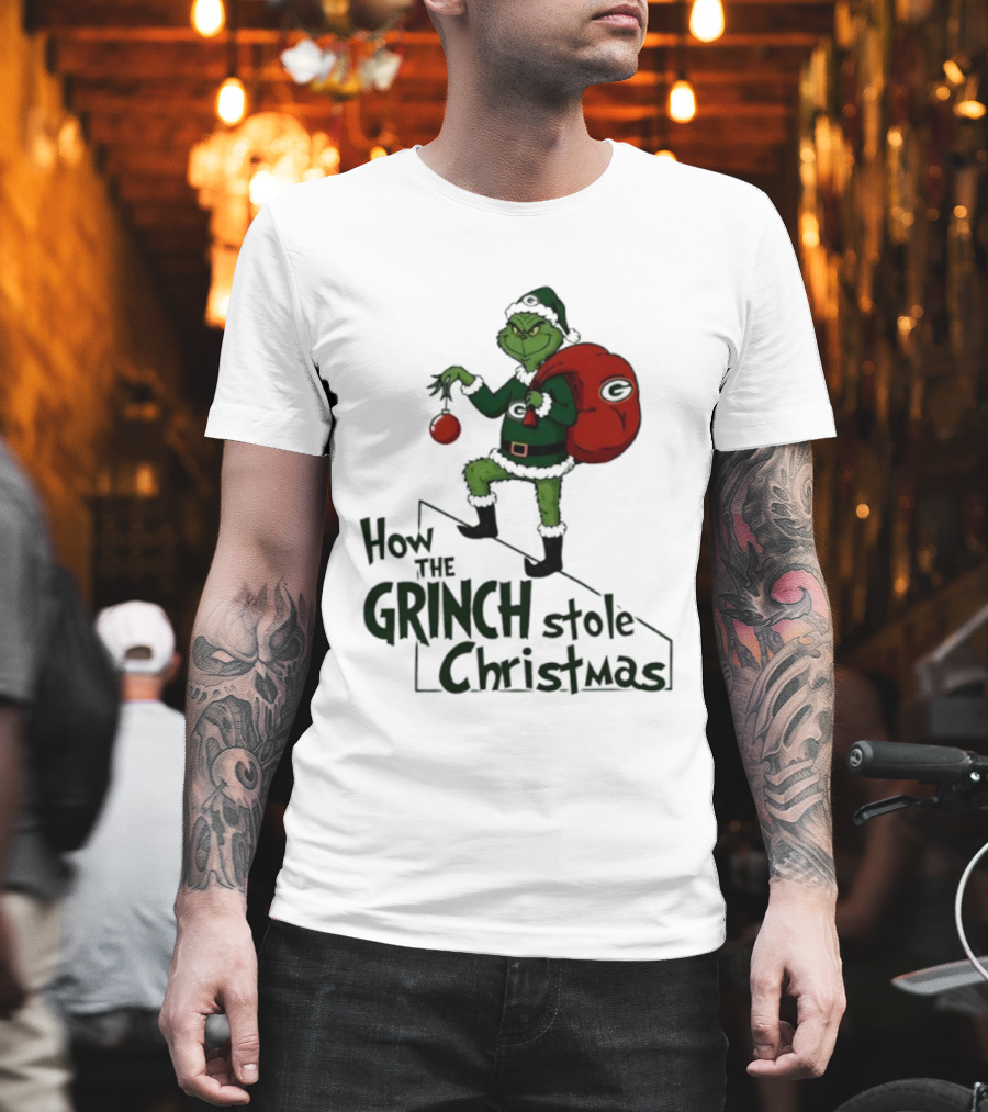 Green Bay Packers How The Grinch Stole Christmas Holiday Sweater T-Shirt