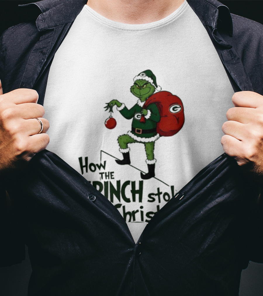 Green Bay Packers How The Grinch Stole Christmas Holiday Sweater T-Shirt