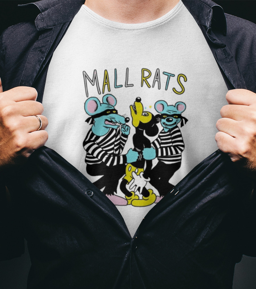Mickey Mouse Mall Rats United Snakes Parody T-Shirt