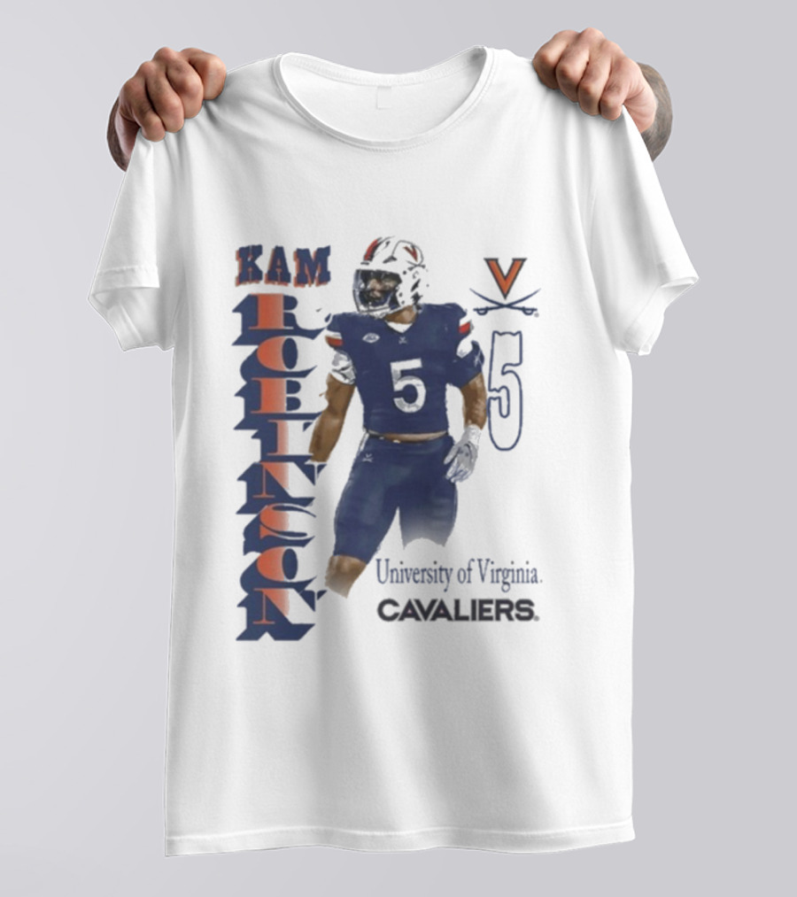 Kam Robinson University Of Virginia Cavaliers Football Number 5 T-Shirt