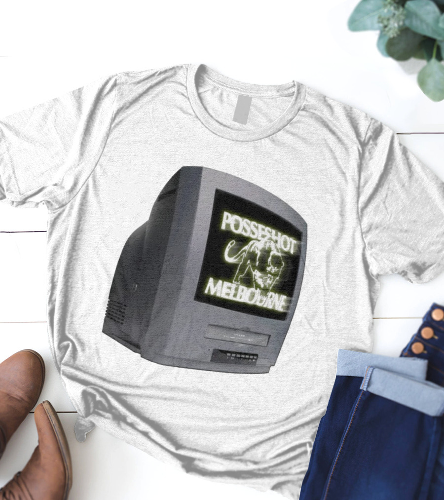 POSSESHOT Melbourne TV Glow Elephant Graphic T-Shirt
