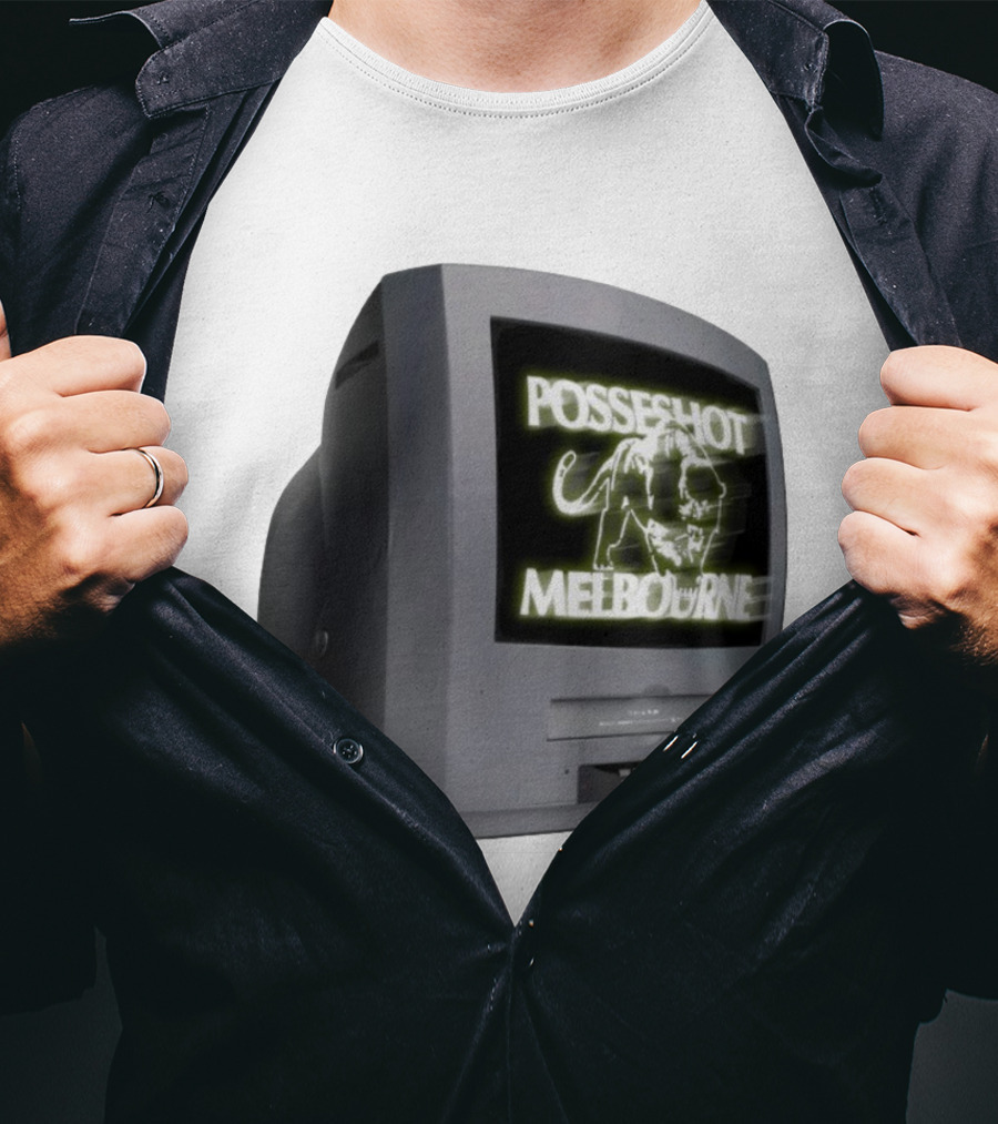 POSSESHOT Melbourne TV Glow Elephant Graphic T-Shirt