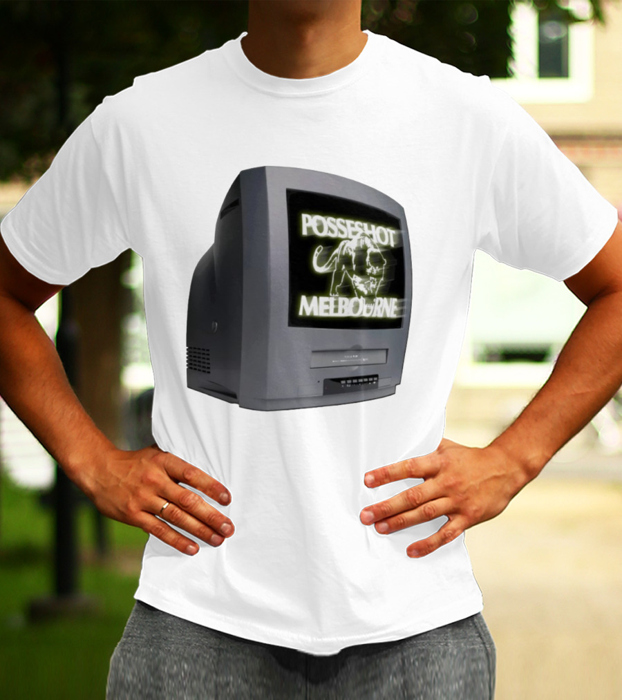 POSSESHOT Melbourne TV Glow Elephant Graphic T-Shirt